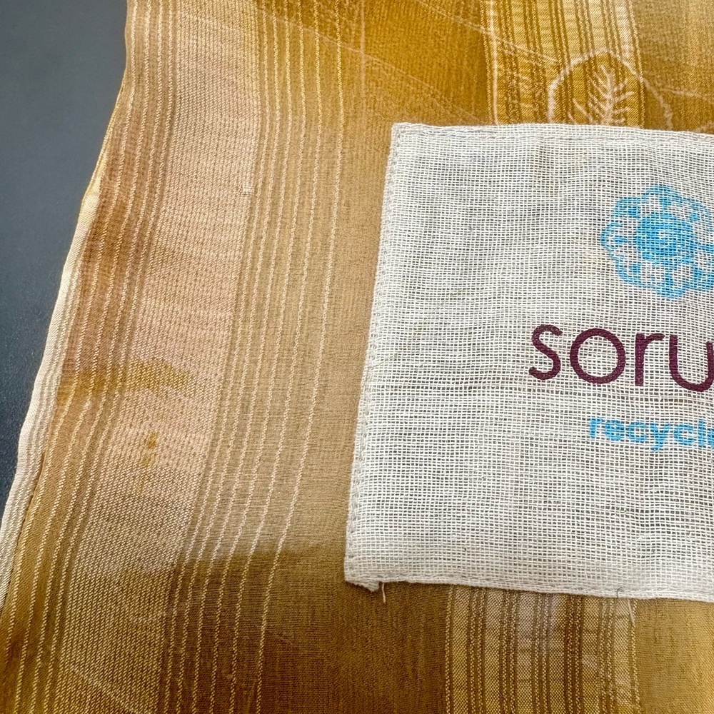 SORUKA Upcycled Silk Gold Tote Bag - Picture 5 of 5